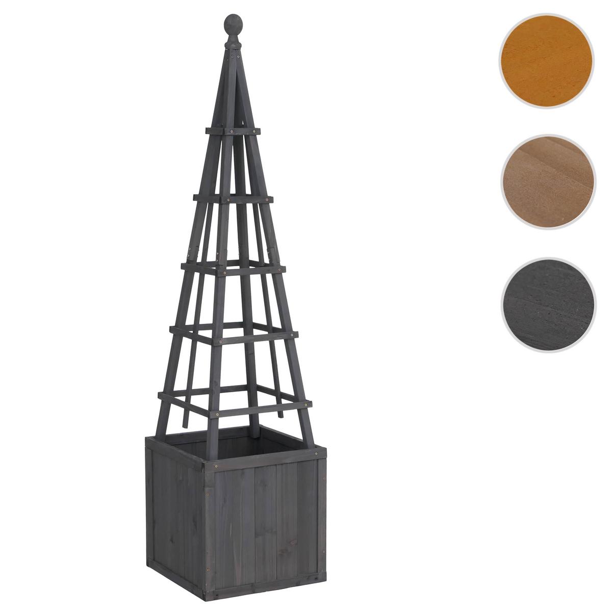 RANKGITTER MIT PFLANZKASTEN Anthrazit - Anthrazit, Holz (168cm) - MCW