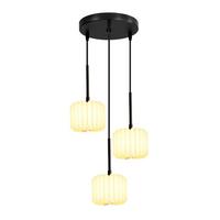 PENDELLEUCHTE Federn II 23/23/153cm - Weiß, Metall (23/23/153cm) - Nettlife