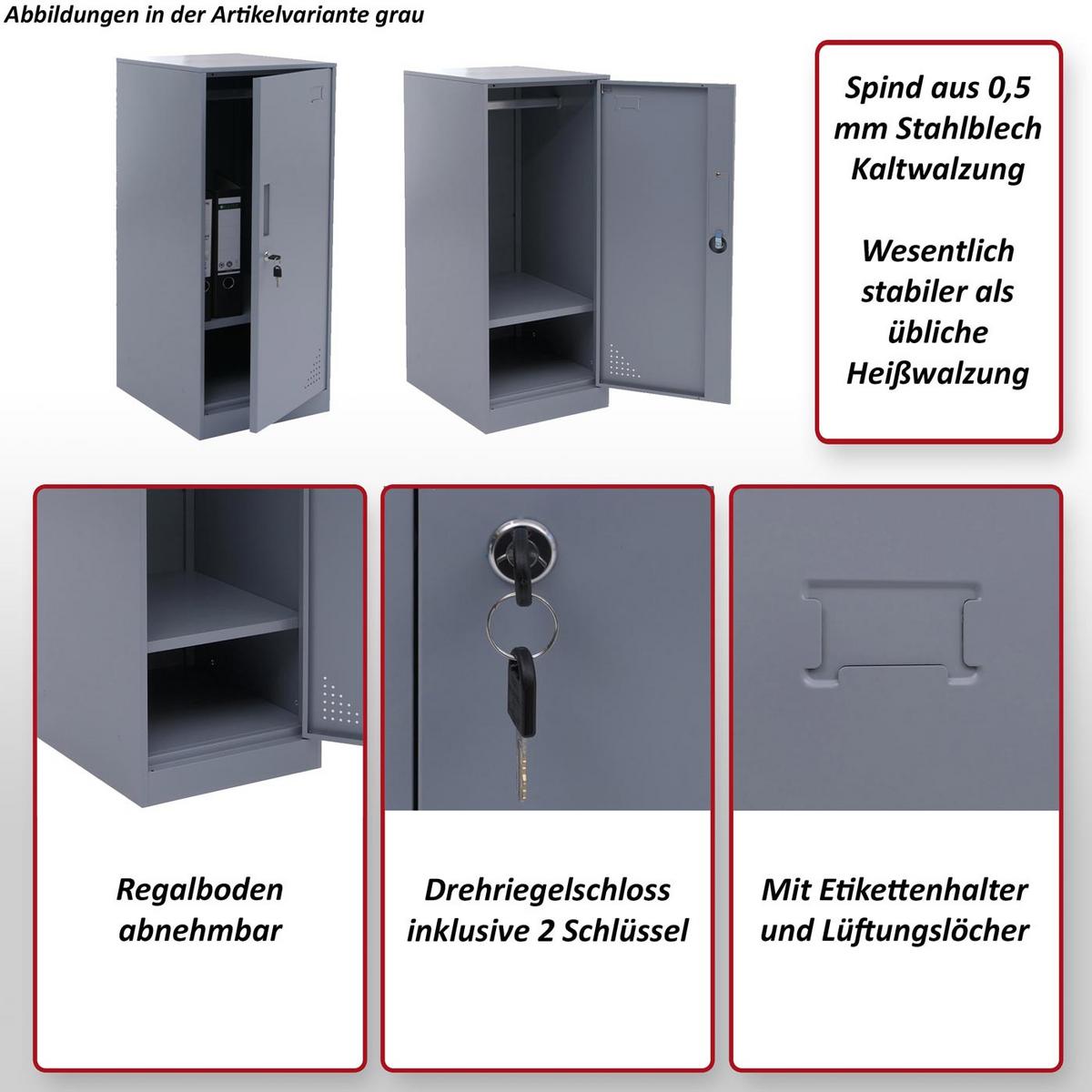 SPIND Grau - Grau, Metall (38/90/45cm) - MCW
