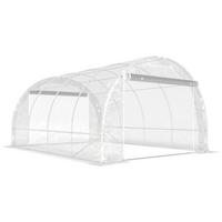 FOLIENGEWÄCHSHAUS Stahl PE Transparent - Transparent, Metall (297/199/395cm) - Outsunny