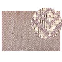 TEPPICH geflochten Gerze 200/140 cm - Pink, Textil (140/200cm) - Beliani