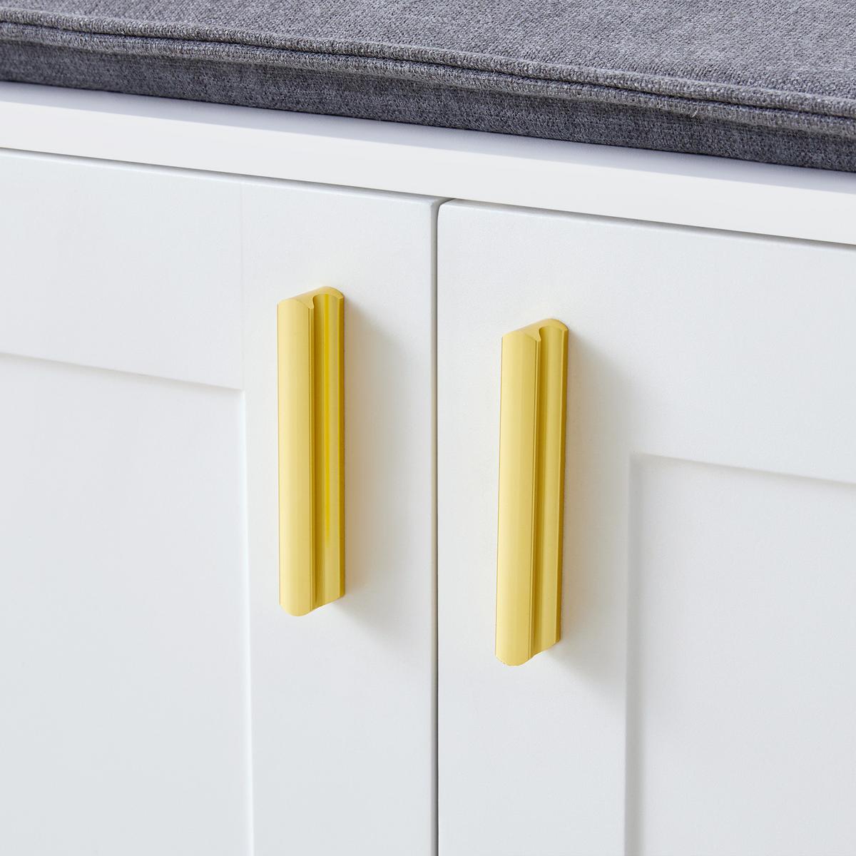 GARDEROBEN-SET 120 cm Weiß Hochglanz nkl. Schuhbank & 3 Haken - Weiß, Holzwerkstoff (120/200/40cm) - Urban Meuble