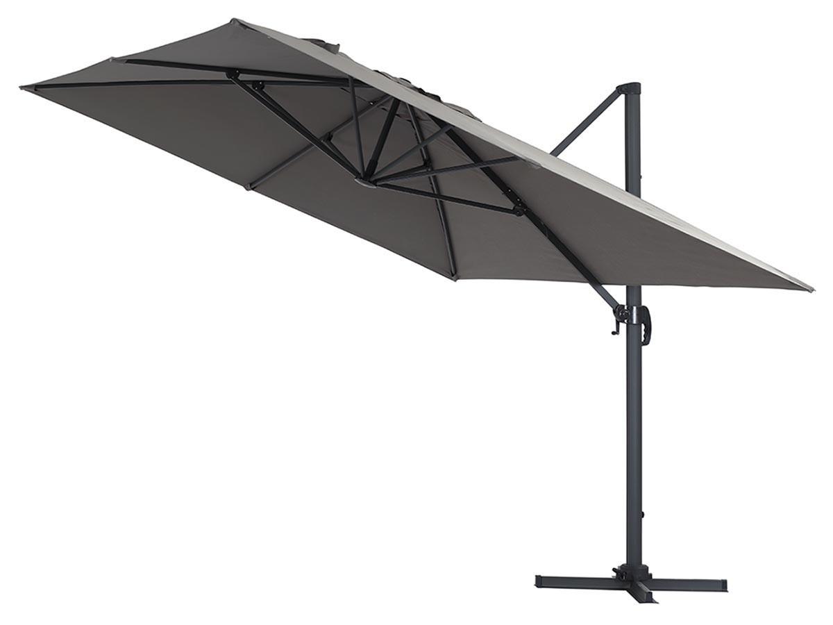 SONNENSCHIRM sun 4 Grau - Grau, Metall (400/300cm) - Habitat Garten