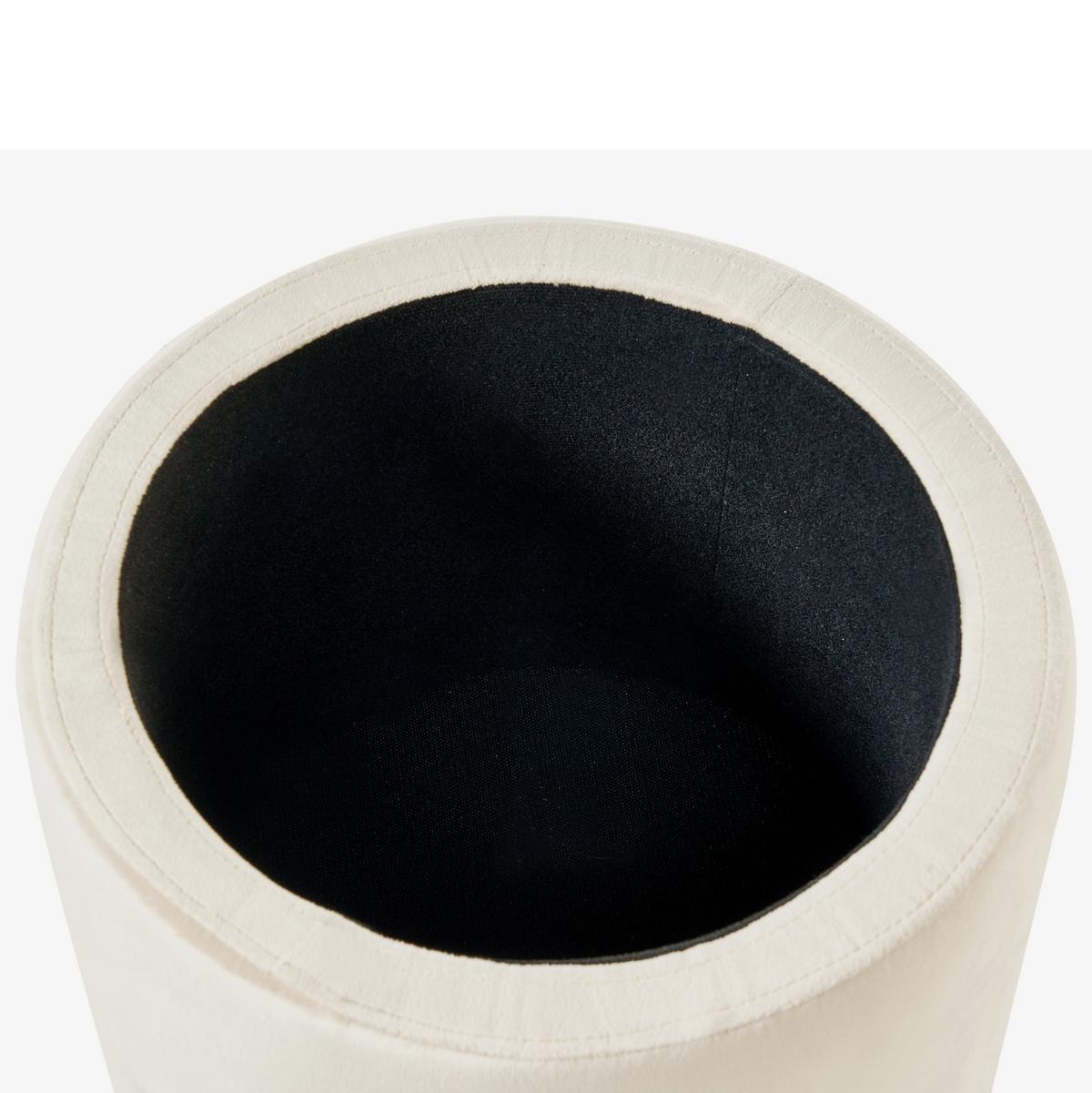 POUF Hellbeige Wenona - Beige/Schwarz, Textil (37/40/37cm) - Beliani