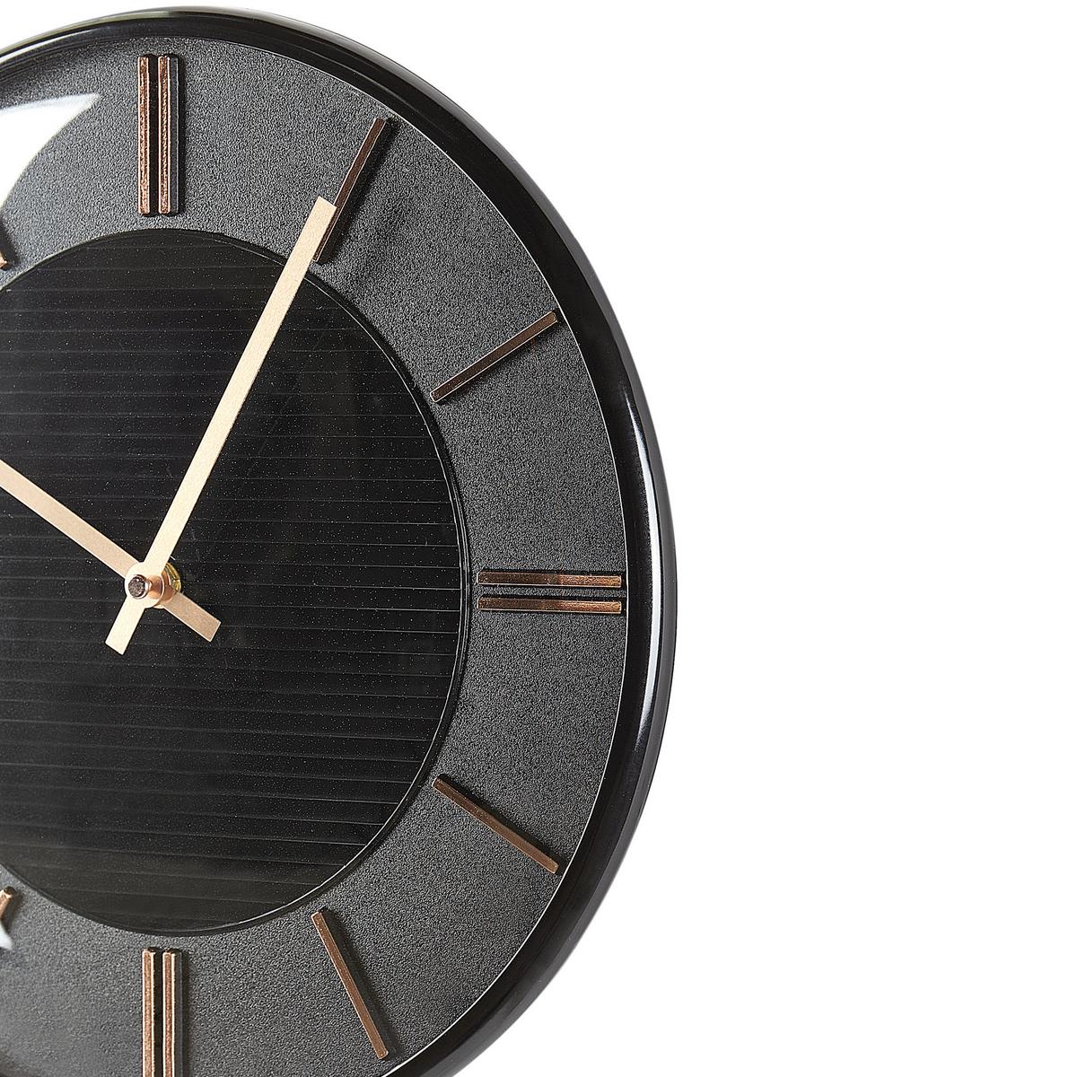 WANDUHR Kunststoff gold/schwarz Daroca - Schwarz, Kunststoff (34/34/3cm) - Beliani
