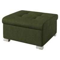 POLSTERHOCKER Niko Klein - Silberfarben/Grün, Holz/Textil (70/41/68cm) - MIRJAN24