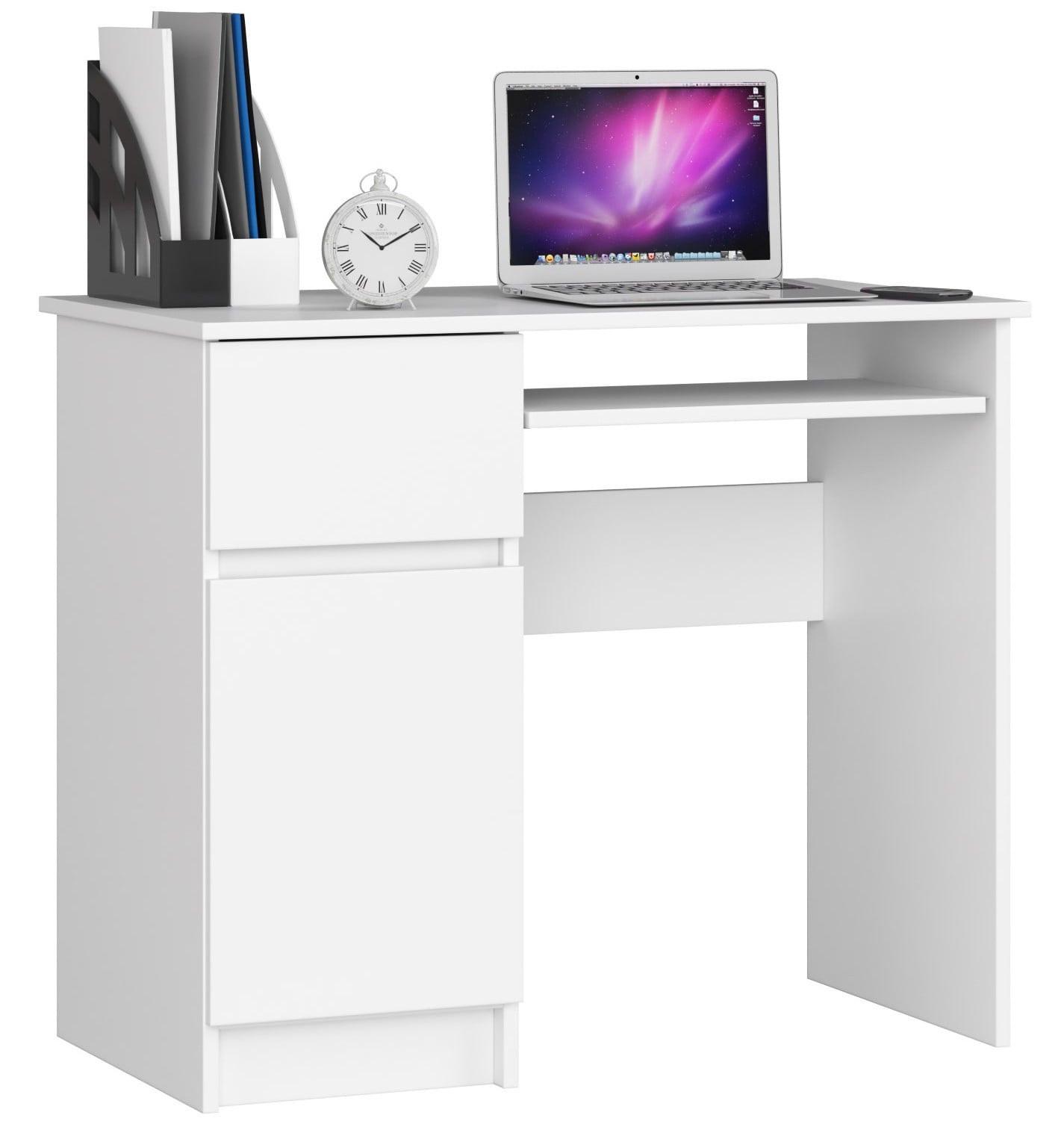 SCHREIBTISCH Weiß 77/90/50 - Weiß, Holzwerkstoff (135/60/77cm) - RAUMHIRSCH FURNITURE