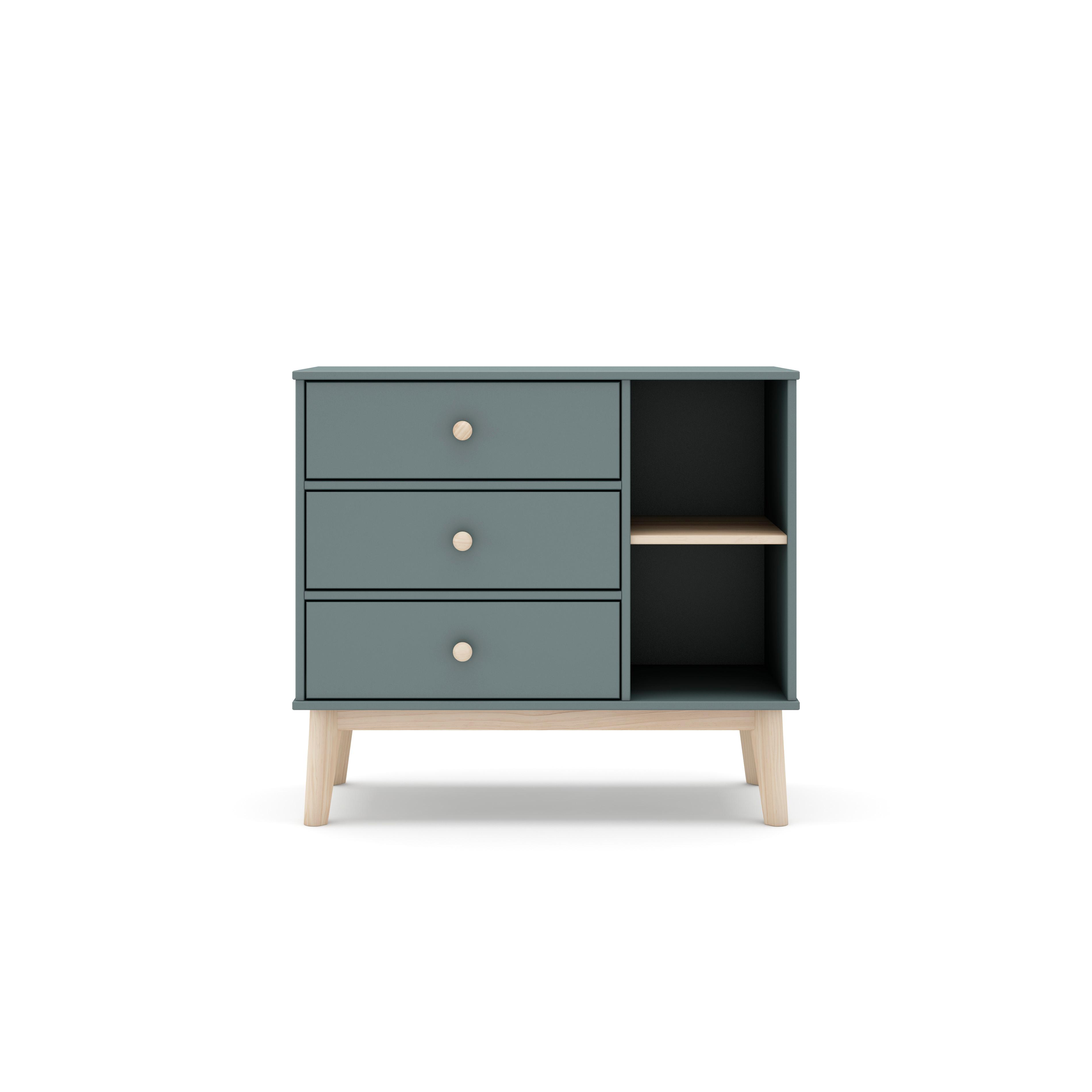 KOMMODE Esteban Grün 90/40/81 cm - Grün, Holz (40/81/90cm) - Calicosy