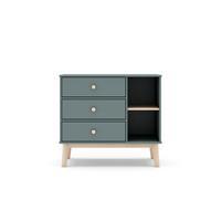 KOMMODE Esteban Grün 90/40/81 cm - Grün, Holz (40/81/90cm) - Calicosy