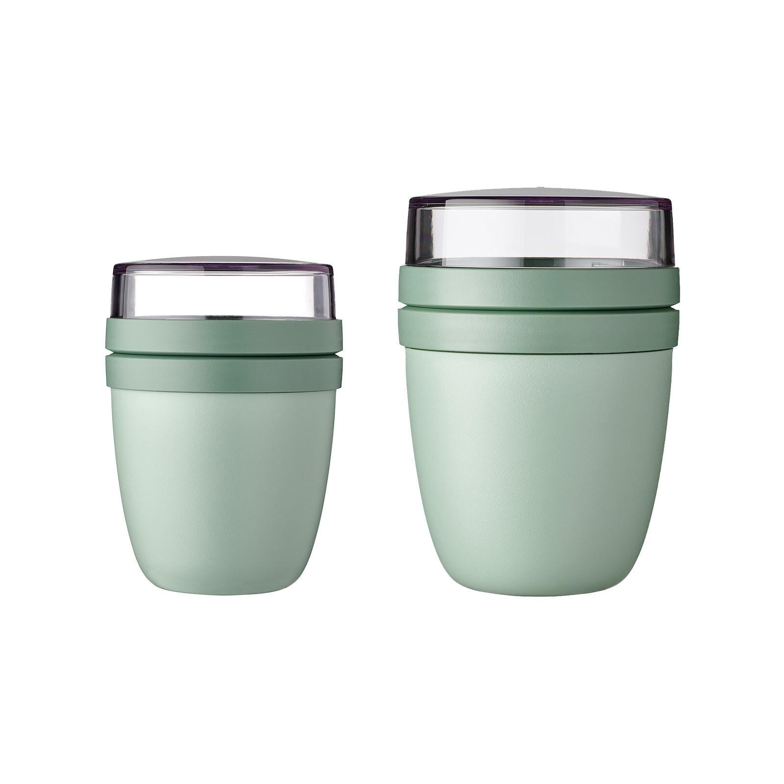 LUNCHPOT MINI + REGULAR Ellipse Nordic Sage 2-tlg. - Mintgrün, Kunststoff (2/2/2cm) - Mepal