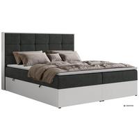 BOXBETT ALVIT 140/200 - Dunkelgrau Stukture - Topper Visco - H4 - Dunkelgrau/Schwarz, Kunststoff/Textil (140/200cm) - MKS
