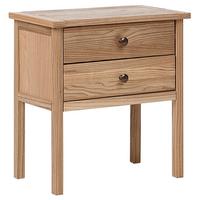 NACHTTISCH mit 2 Schubladen Sassafrasholz Braun Salton - Braun, Holz (31/53/55cm) - Beliani