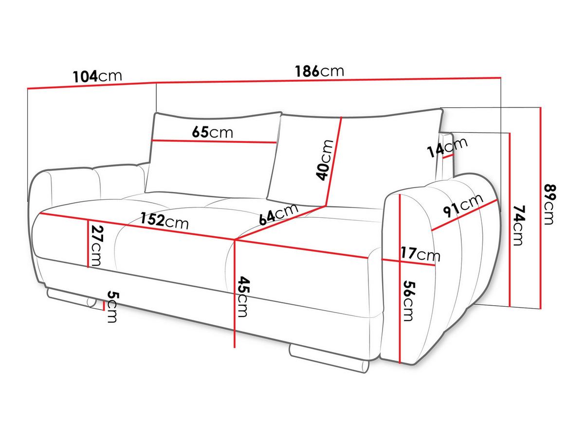 SOFA Logo 2 - Beige/Silberfarben, Holz/Kunststoff (186/89/97cm) - MIRJAN24