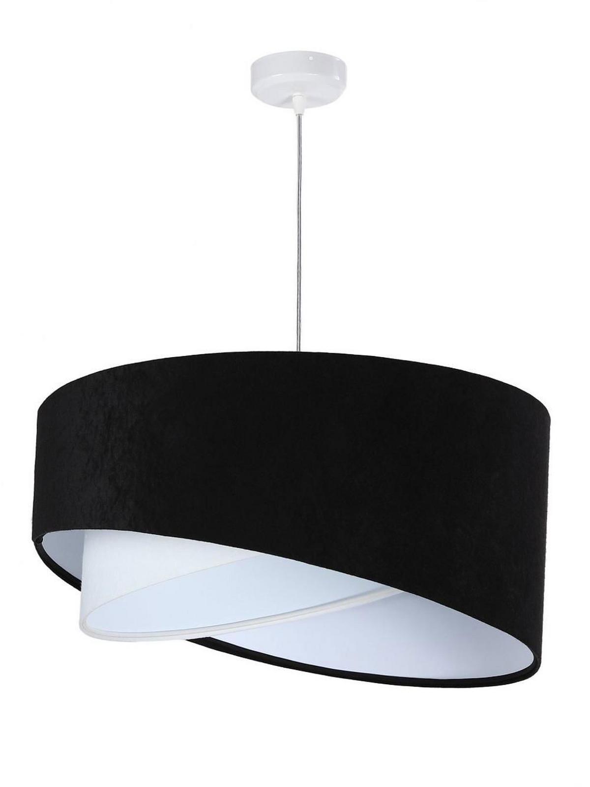 HÄNGELEUCHTE Schwarz 50/23 cm - Weiß, Kunststoff (50/1.3/23cm) - ONZENO
