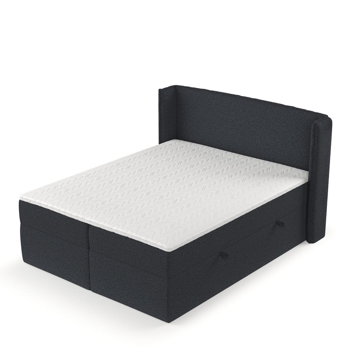 BOXBETT Viva 160/200 cm Anthrazit im Riva Stoff - Anthrazit/Schwarz, Holz/Holzwerkstoff (160/200cm) - AltaBeds