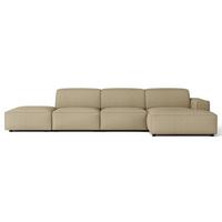 ECKSOFA Sellmo 344 cm - Schwarz/Cappuccino, Kunststoff/Textil (350/166cm) - Selsey