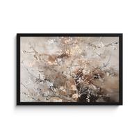 POSTER MIT RAHMENGERAHMTES BILD Mandelblüte - Kunst - Van Gogh - Beige - Abstrakt 60x40 cm - Braun, Papier (60/40cm) - MuchoWow