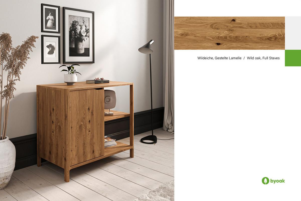 KOMMODE PAUL Wildeiche - Wildeiche, Holz (80/80/50cm) - byoak