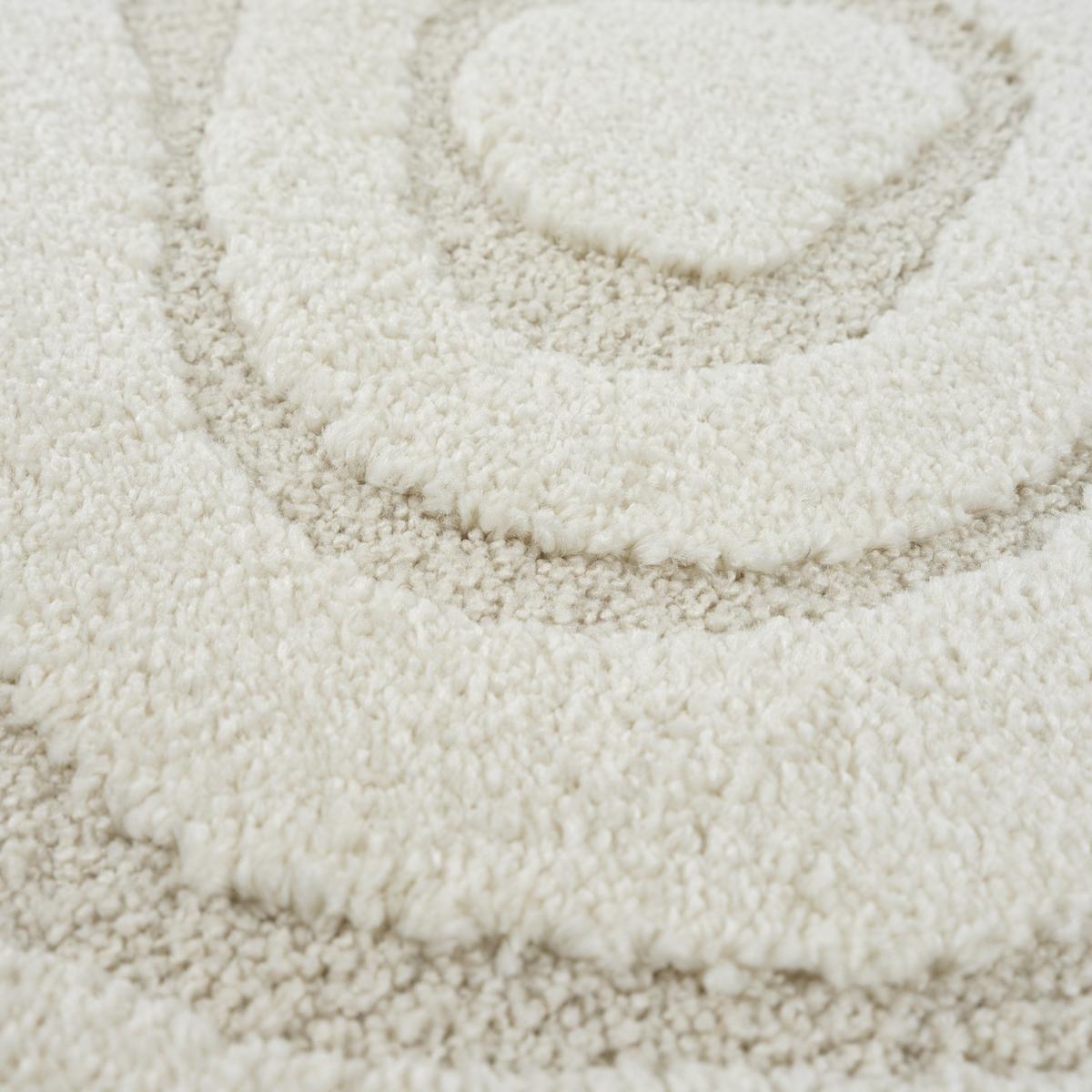 RUNDTEPPICH Streifen CETINA Polypropylen Creme 160 x 160 cm - Beige, Textil (160/160cm) - KADIMA DESIGN