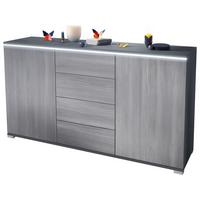 SIDEBOARD Faro Avola-Anthrazit - Grau, Holzwerkstoff (138.5/75.5/35cm) - Vladon