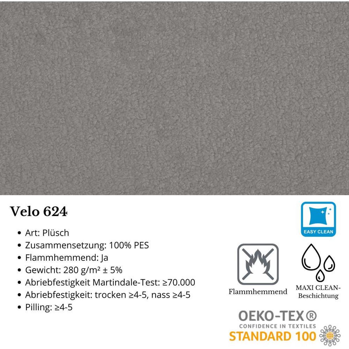 2-SITZER SOFA Pedro ohne Schlaffunktion cappuccino - Schwarz/Cappuccino, Textil (185/75/88cm) - Beautysofa