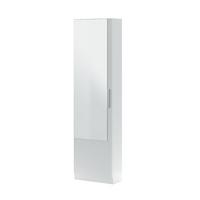 SCHUHSCHRANK, 1 Tür mit Spiegel - H180 cm - Weiß, Holzwerkstoff (22/180/6.5cm) - Calicosy