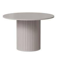 ESSTISCH rund mit geriffeltem Sockel, Cashmere - Creme, Holzwerkstoff (120/120/75cm) - Idohome