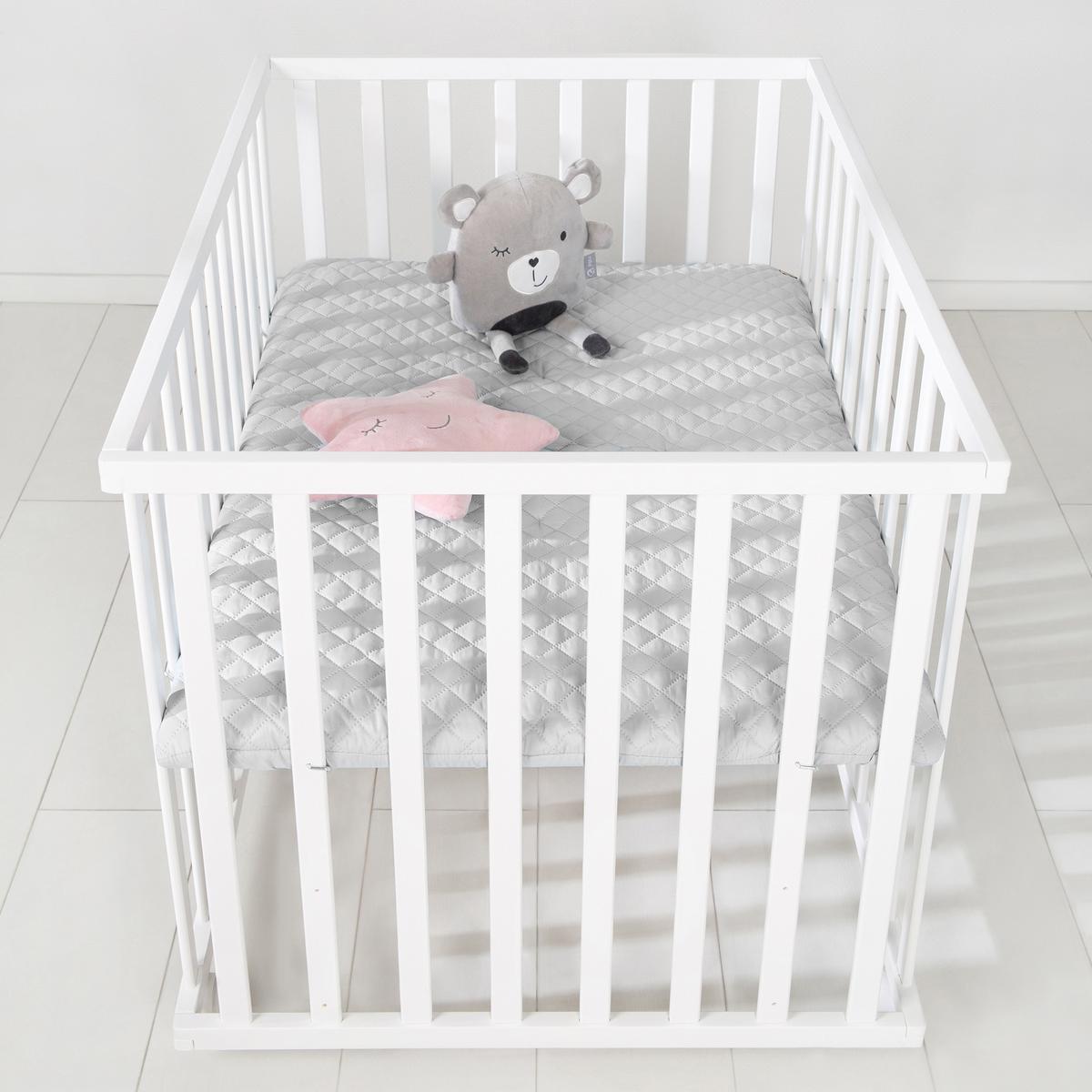 LAUFGITTER 100x75 roba Style grau - Weiß, Holzwerkstoff (72.5/72/98cm) - Roba
