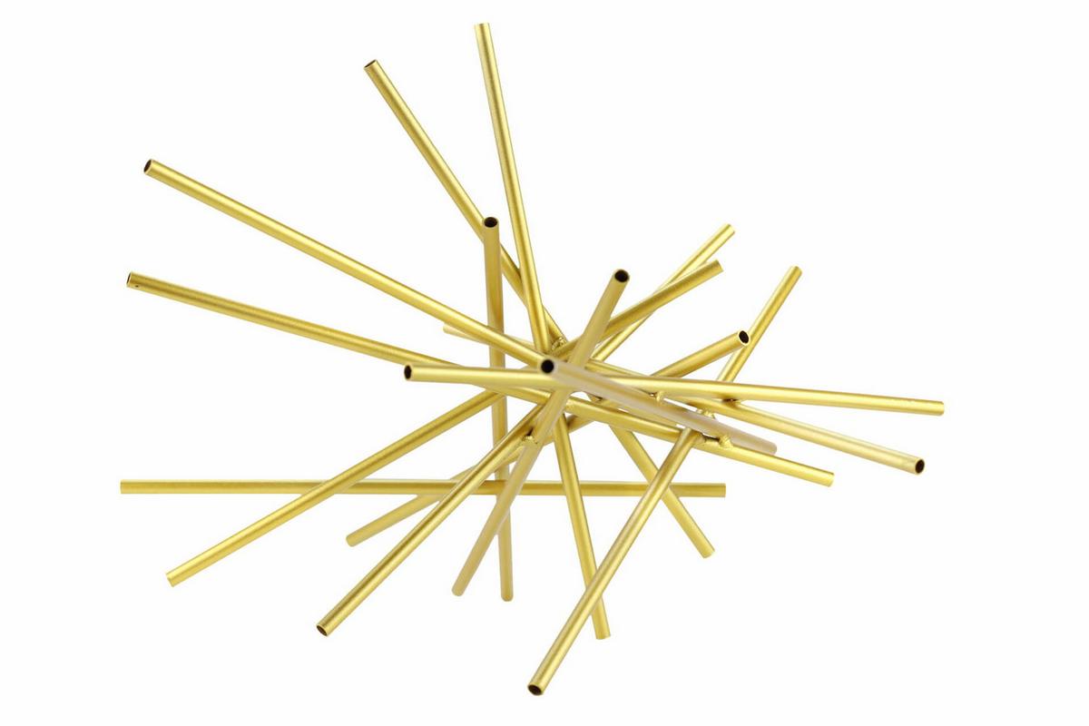 SKULPTUR Gold 45/33 cm - Goldfarben, Metall (1.73/33/28cm) - KUNSTLOFT