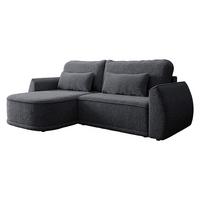 ECKSCHLAFSOFA Lorenzo - Graphitfarben/Schwarz, Holz/Kunststoff (260/165cm) - MIRJAN24