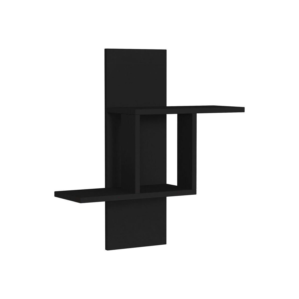 WANDREGAL mit 2 Ablagen 64/20/70 cm - Anthrazit, Holzwerkstoff (20/70/64cm) - Calicosy