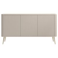 SIDEBOARD Ovarlo Greige mit Metallbeinen 163 cm - Taupe/Goldfarben, Holzwerkstoff/Metall (163.2/83.8/38cm) - Selsey