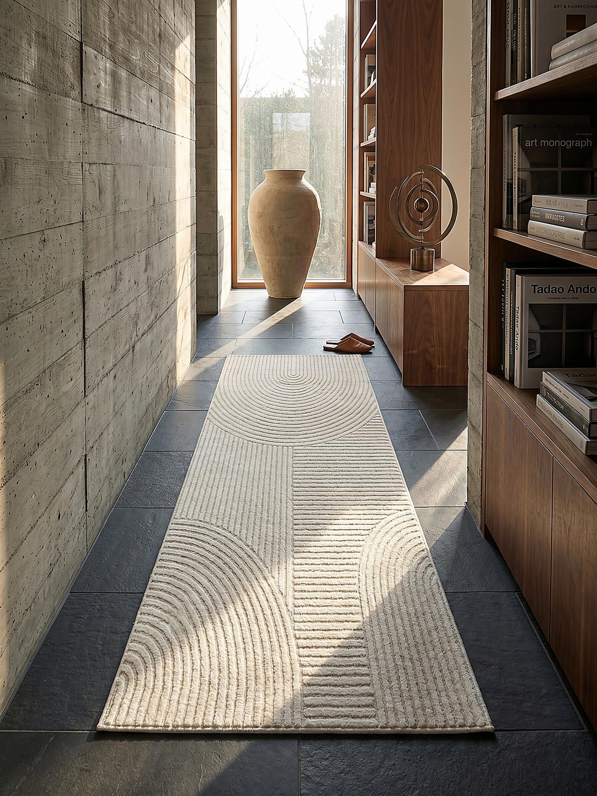 TEPPICHLÄUFER Geometrisch CETINA Polypropylen Creme 80 x 300 cm - Beige, Textil (80/300cm) - KADIMA DESIGN