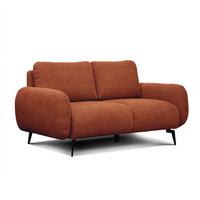 SOFA FEBE 2-Sitzer, dunkelorange - Dunkelorange/Schwarz, Holz/Textil (160/82/96cm) - Wozimo