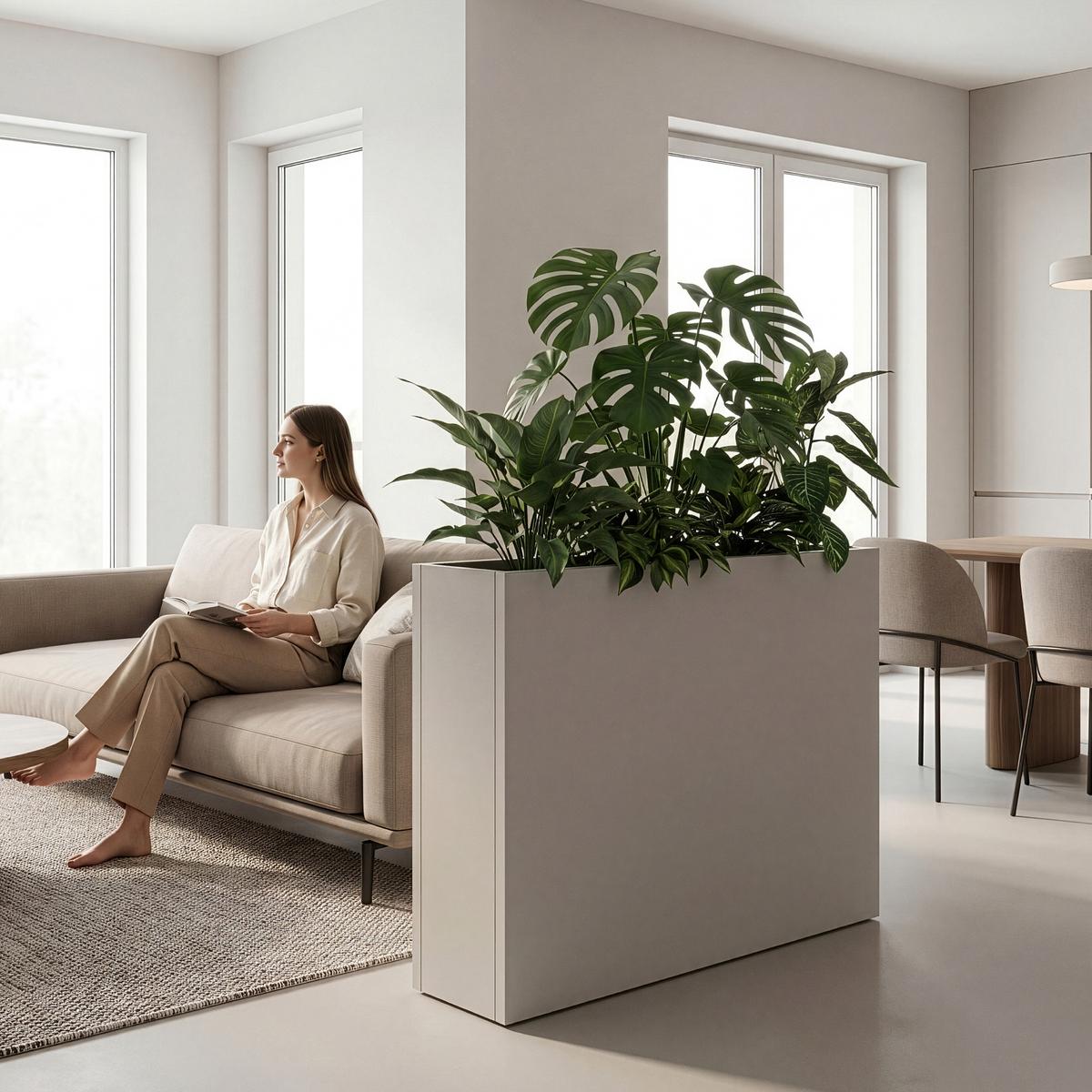 PFLANZKÜBEL Vaargel - Beige, Metall (90/82/30cm) - casa.pro