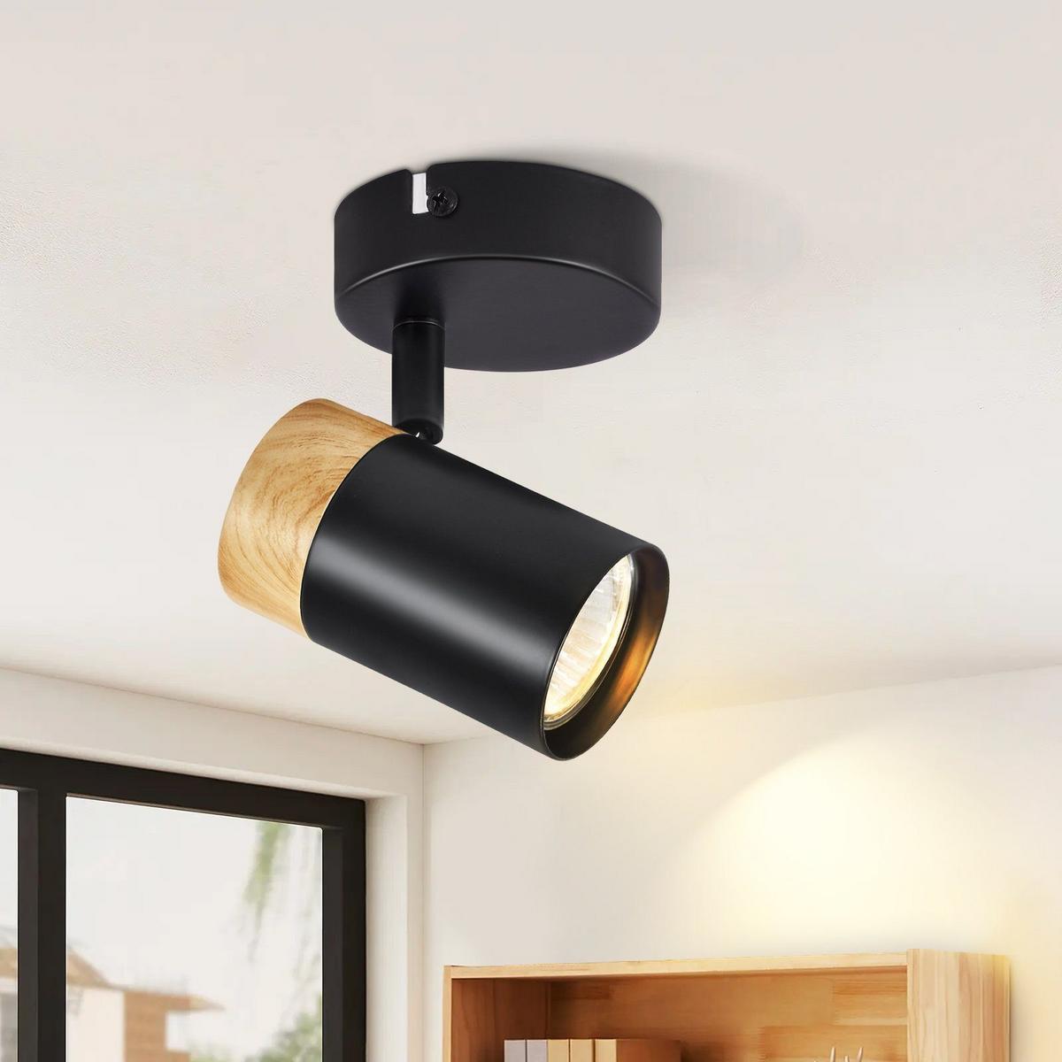 DECKENLEUCHTE Doris 1-flammig 9/9/15 cm - Schwarz, Metall (9/9/15cm) - Nettlife