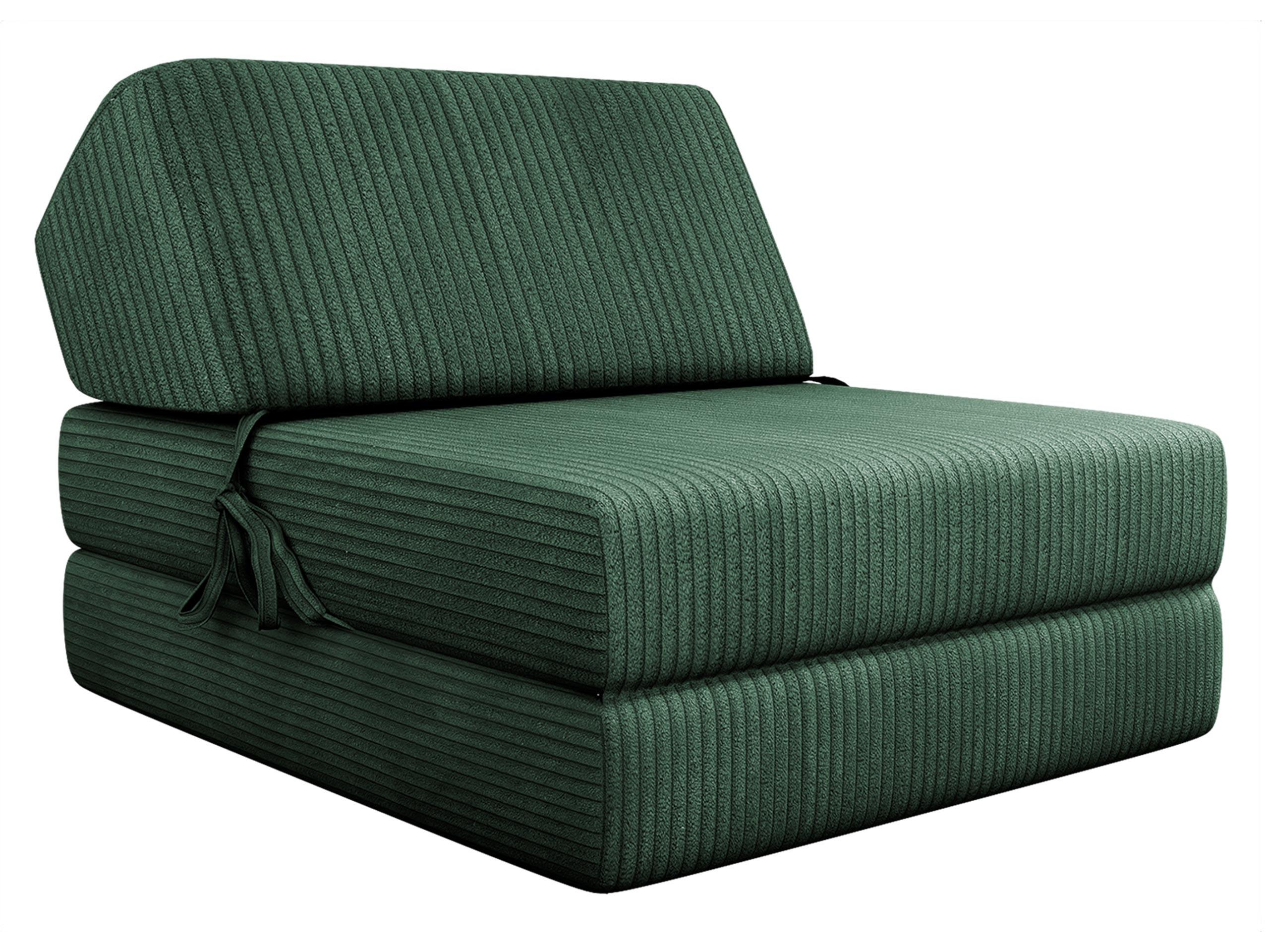 KLAPPSOFA Kevin Cord - Grün, Textil (73/58/90cm) - MIRJAN24