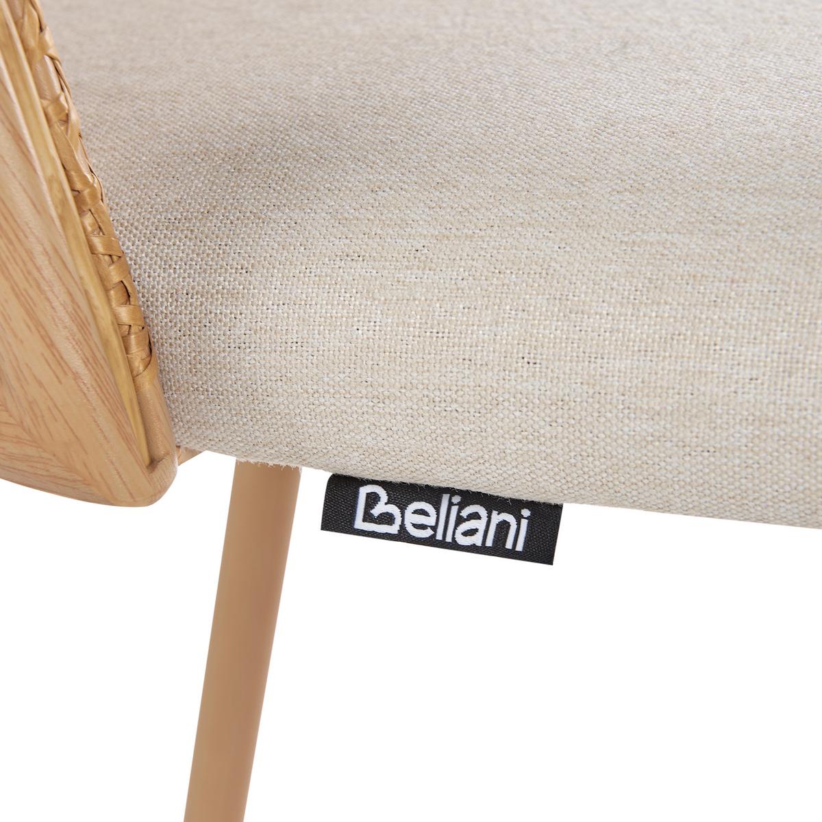 BARSTÜHLEN 2er-Set Hellbraun Cornell - Beige/Braun, Metall (46/104/51cm) - Beliani