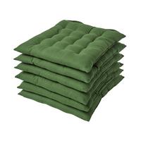 STUHLKISSEN 6er-Set olivgrün 40/40/6,5 cm - Olivgrün, Textil (40/40/6.5cm) - Homescapes