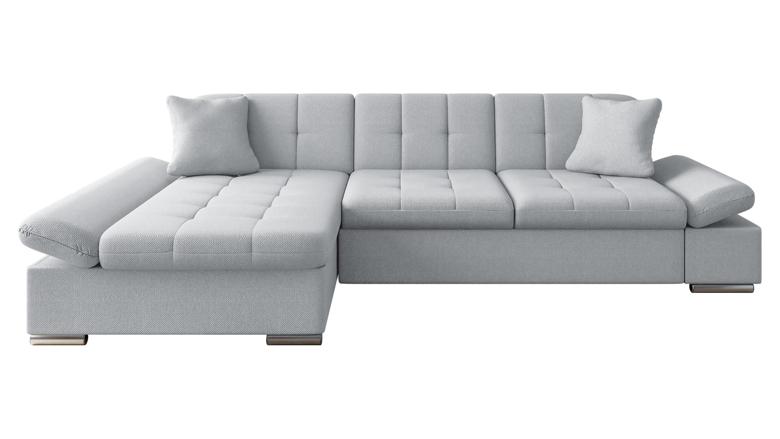 ECKSOFA Montana, Seite: Links - Platinfarben, Holz/Textil (278/161cm) - MIRJAN24