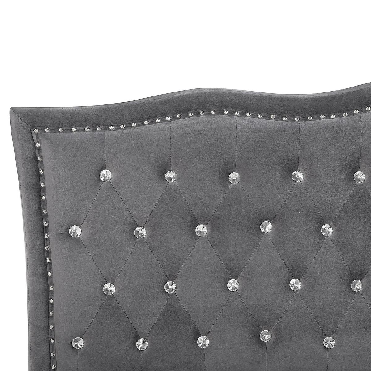 BETT 180/200cm Dunkelgrau Metz - Dunkelgrau, Textil (180/200cm) - Beliani