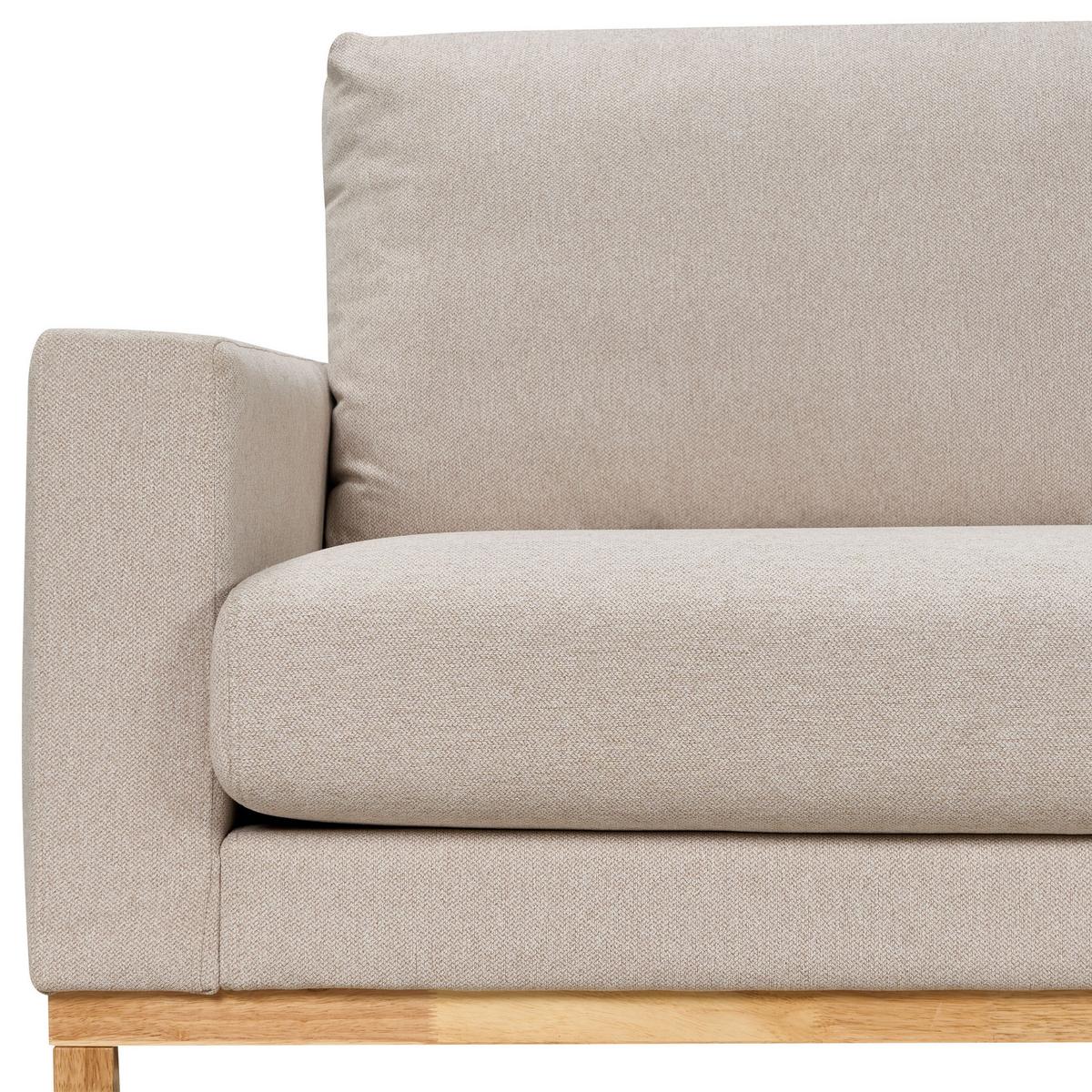 ECKSOFA 4-Sitzer Stoff Beige linksseitig Siggard - Beige/Braun, Textil (321/168cm) - Beliani