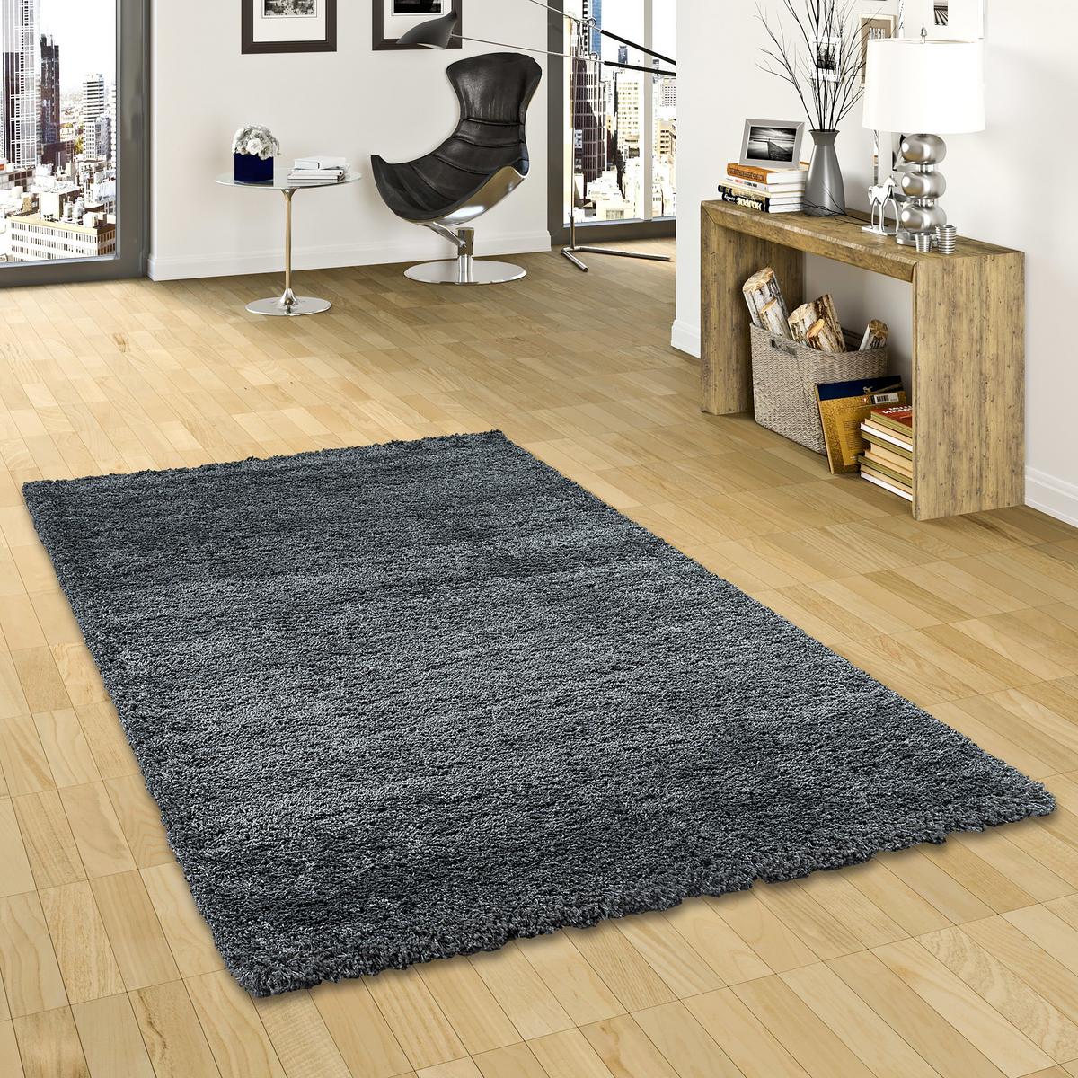 HOCHFLOR LANGFLOR SHAGGY TEPPICH LUXURY - Anthrazit, Textil (200/290cm) - Pergamon