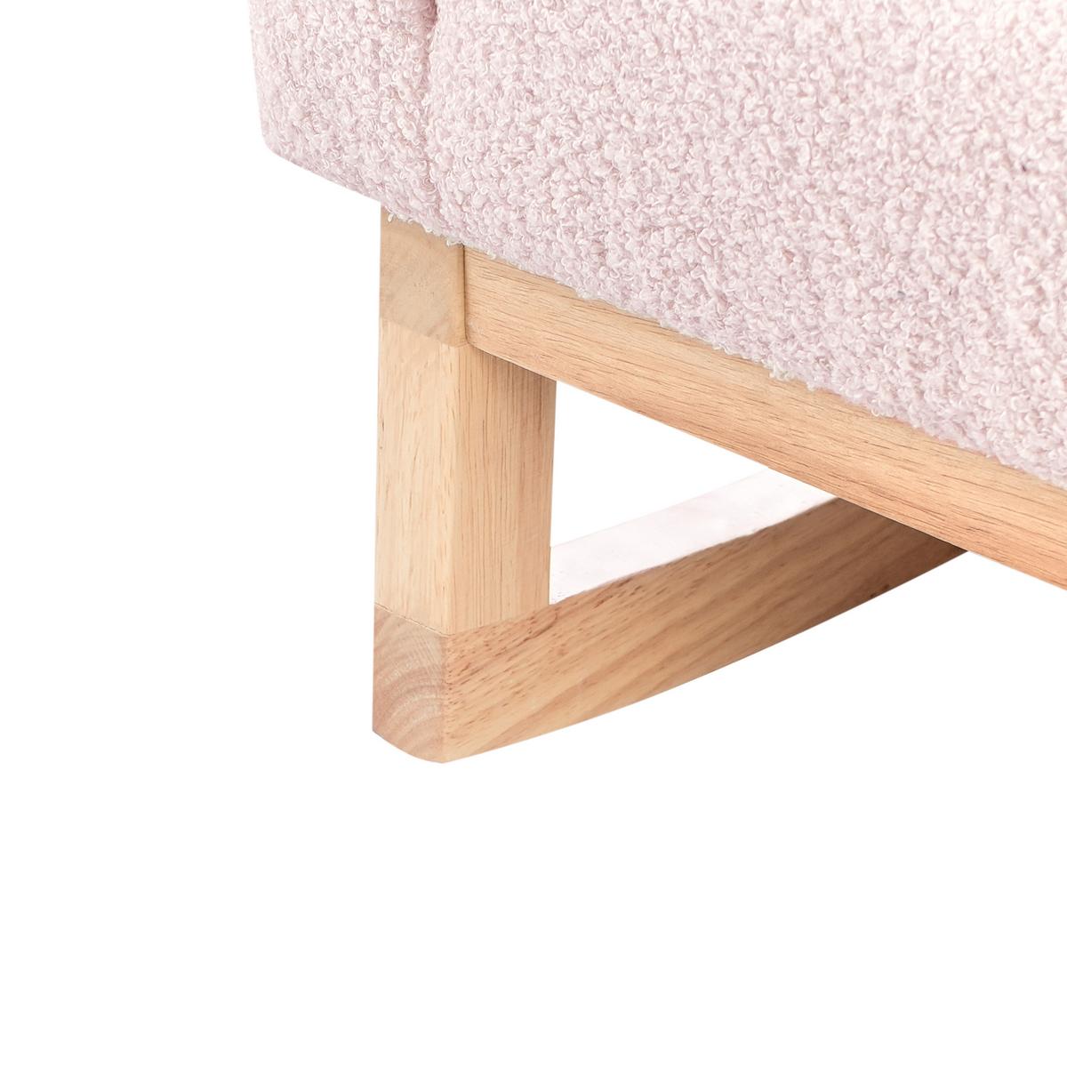 KINDERSCHAUKELSTUHL Bouclé Pastellrosa Norby - Pink, Textil (54/71/70cm) - Beliani