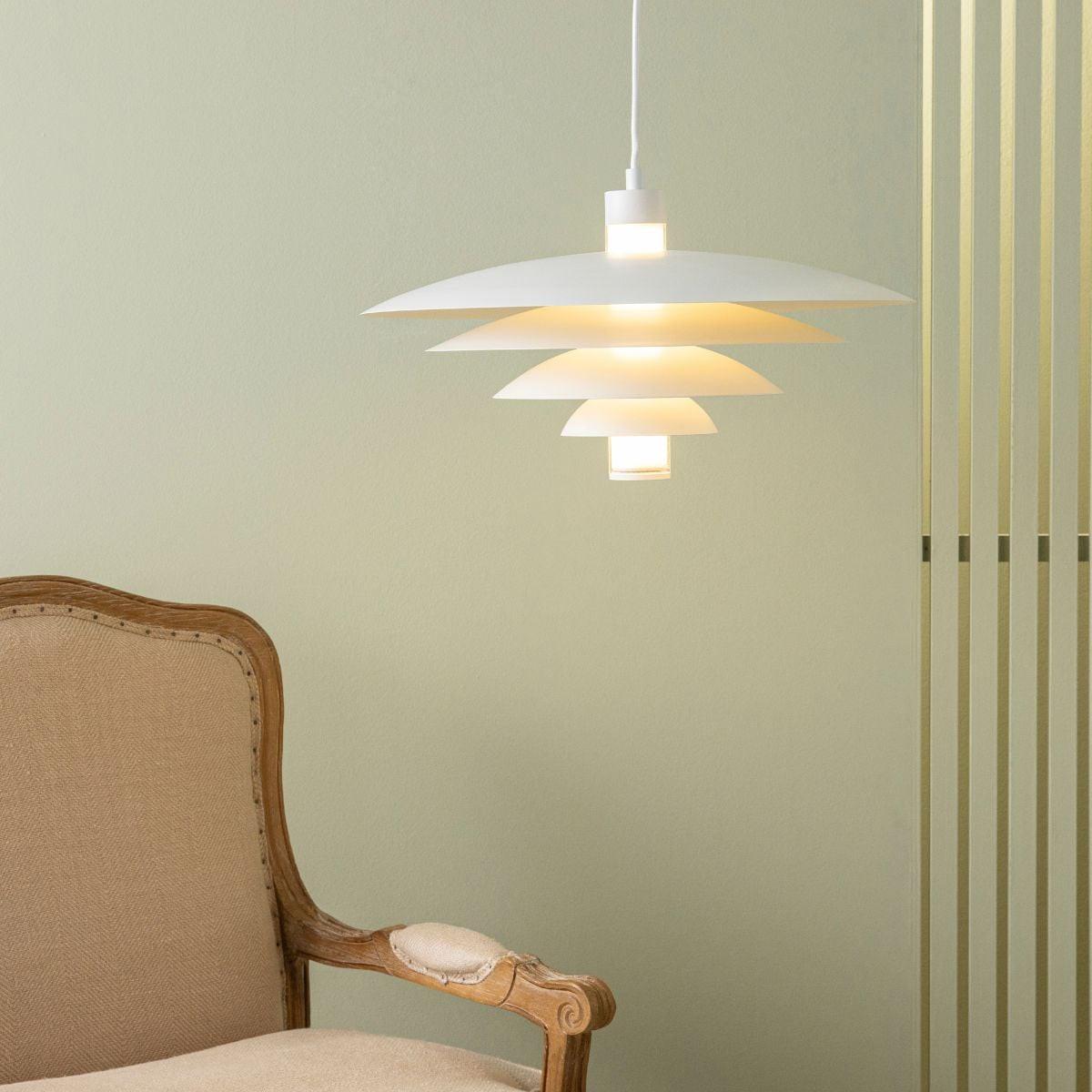 LUSTRE Nordlicht weiß D.50cm - Weiß, Metall (52.5/50/100cm) - Signature