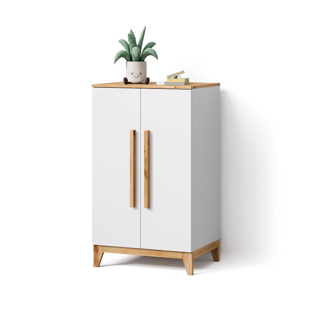 KINDERKLEIDERSCHRANK Mailo Weiß/Artisan 70 x 120 cm - Weiß/Eiche Artisan, Holzwerkstoff (70/120/53.4cm) - Livinity®