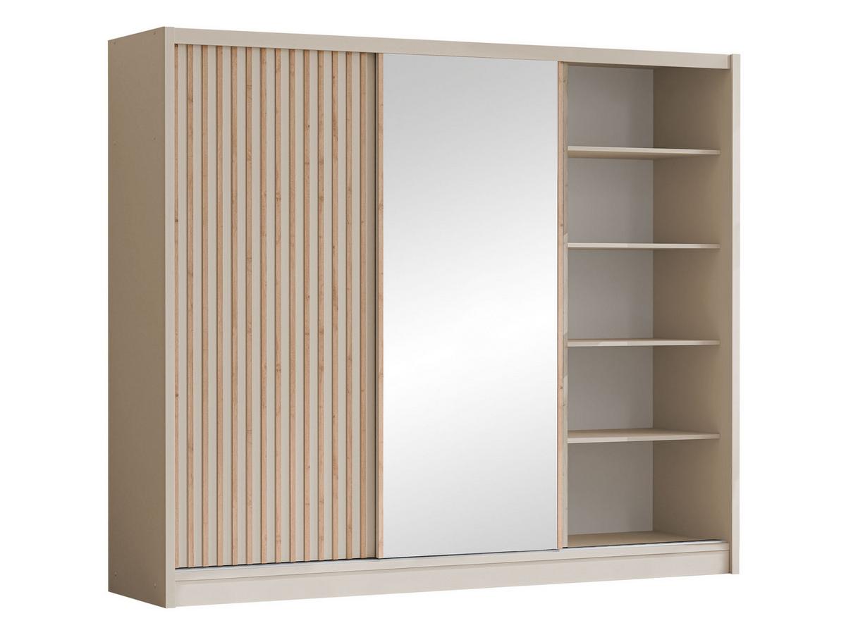 SCHWEBETÜRENSCHRANK London Lux 250 - Kaschmir, Holzwerkstoff (250/215/60cm) - MIRJAN24