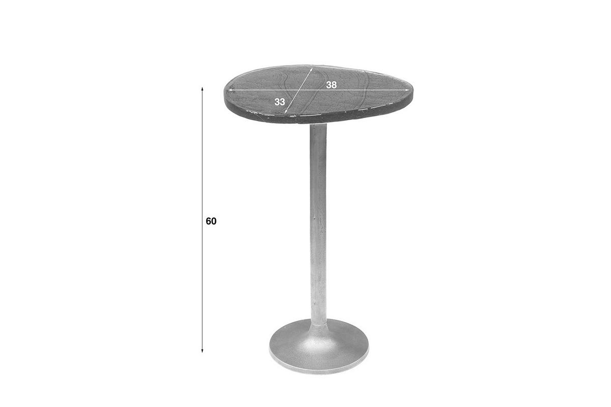 BEISTELLTISCH DARI Braun Glas - Braun/Kupferfarben, Glas/Metall (33/38/60cm) - KAWOLA