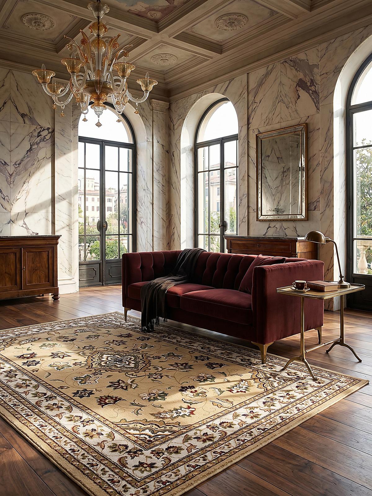 TEPPICH GLAZERT, klassisch-floral, Braun, 160 x 230 cm - Braun, Textil (230/160cm) - KADIMA DESIGN