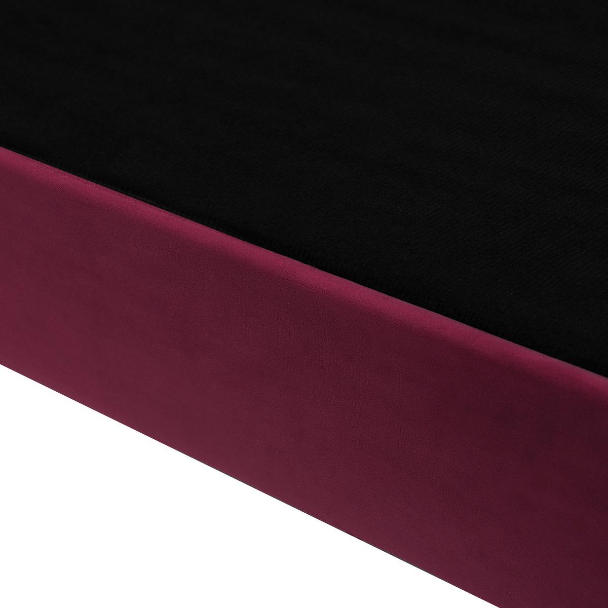 2-SITZER-SOFA Samtstoff Dunkelrot Skien - Dunkelrot, Textil (165/91/83cm) - Beliani